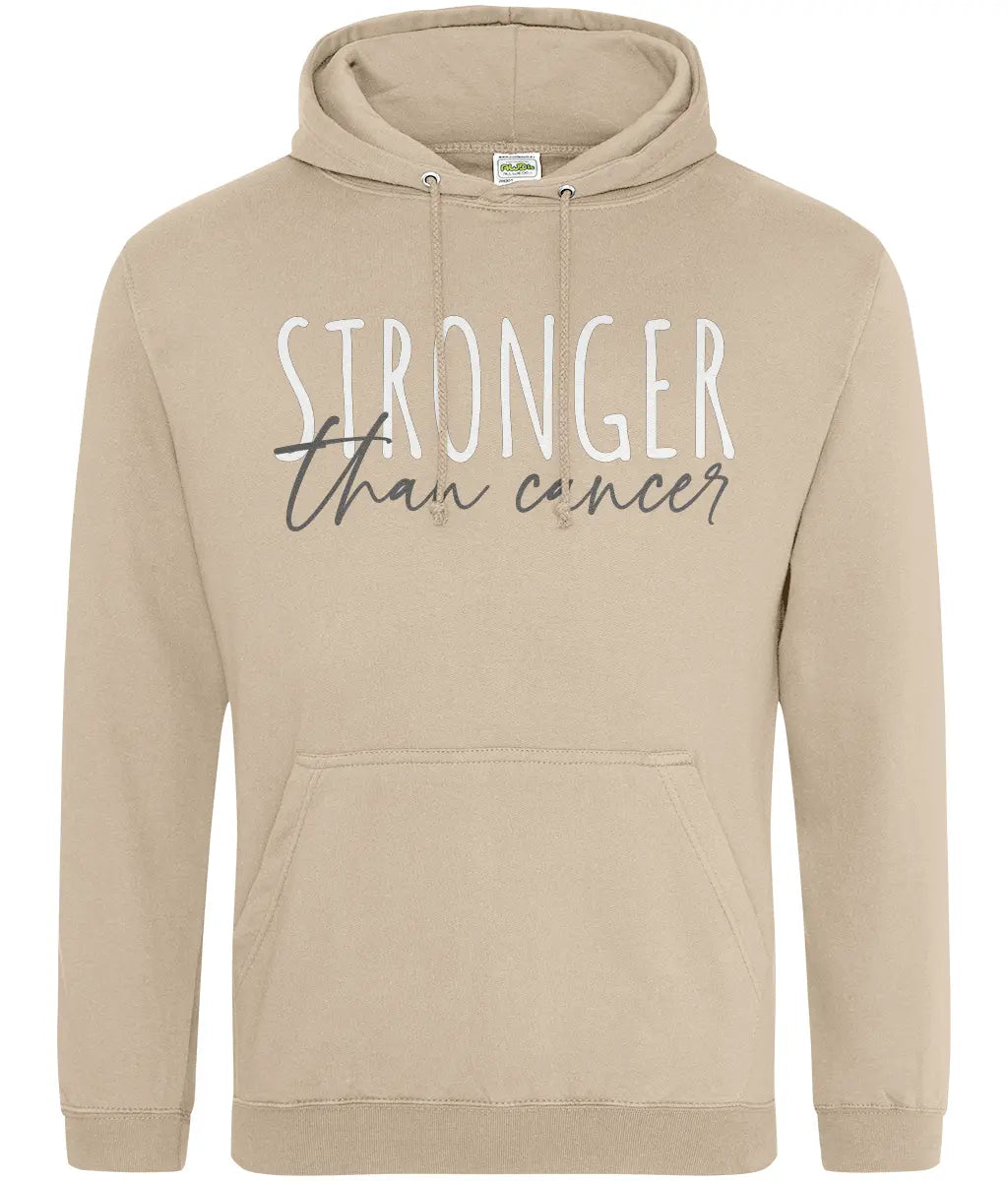 Stronger Than Cancer Unisex Hoodie Nude Bowers Typography