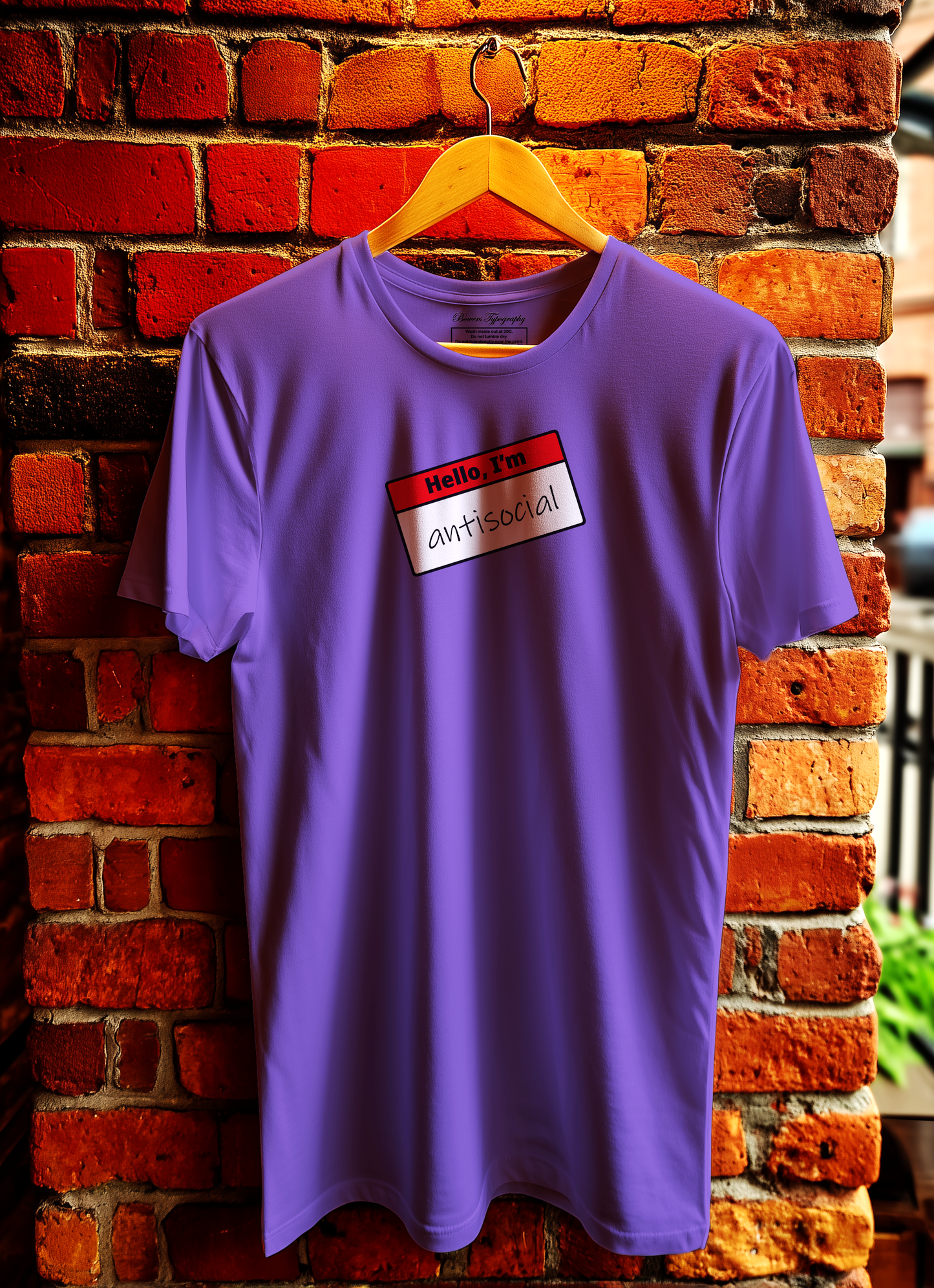 Hello I'm Antisocial T-Shirt Bowers Typography