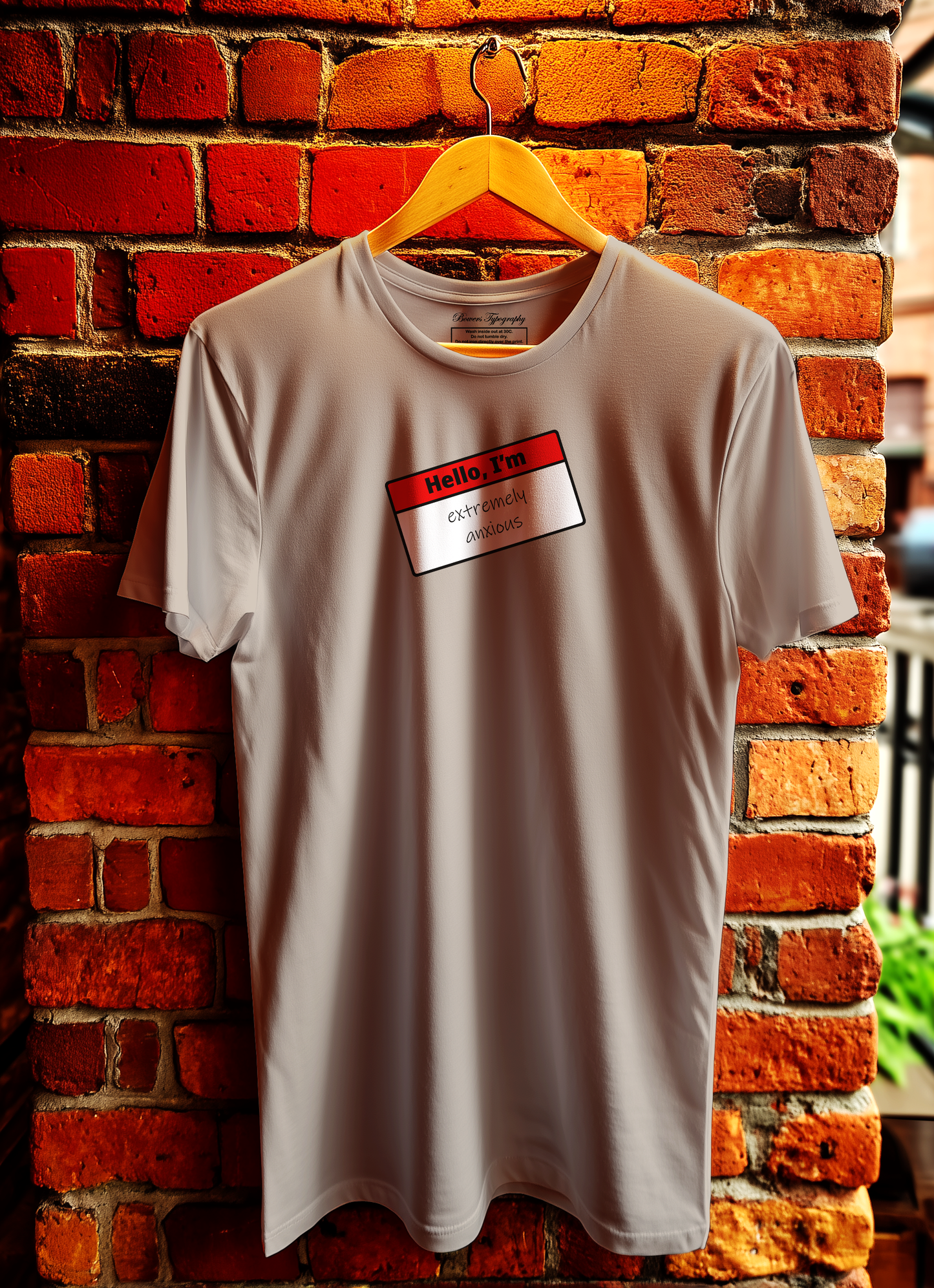Hello I'm Extremely Anxious T-Shirt Bowers Typography