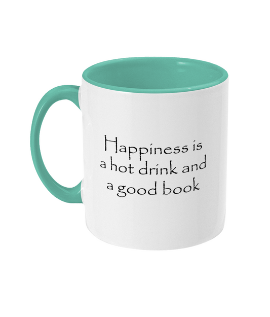 Happiness Is A Hot Drink And A Good Book Mug Bowers Typography