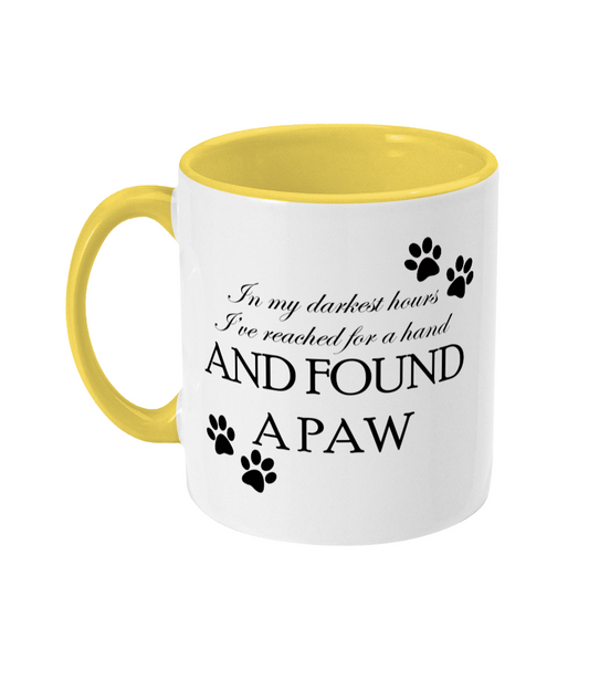 Found A Paw Mug Bowers Typography