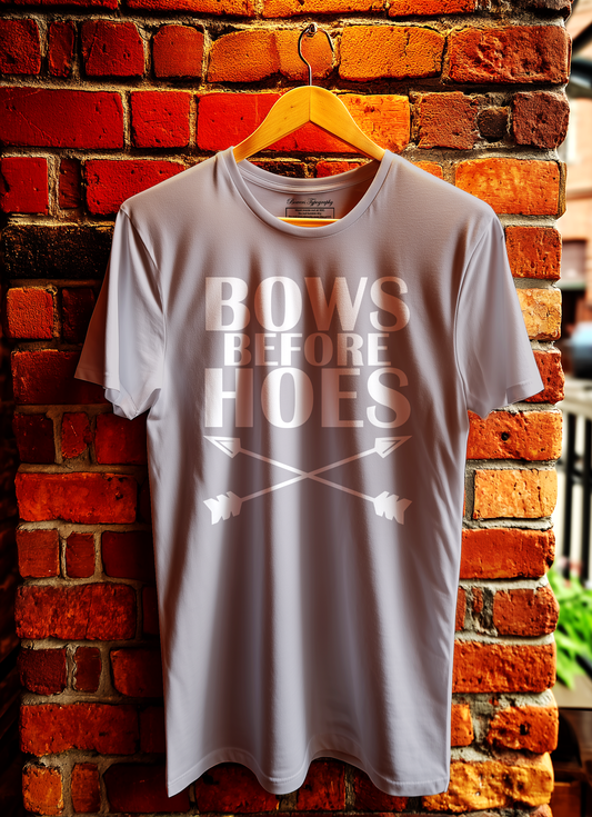 Bows Before Hoes Archery T-Shirt Bowers Typography