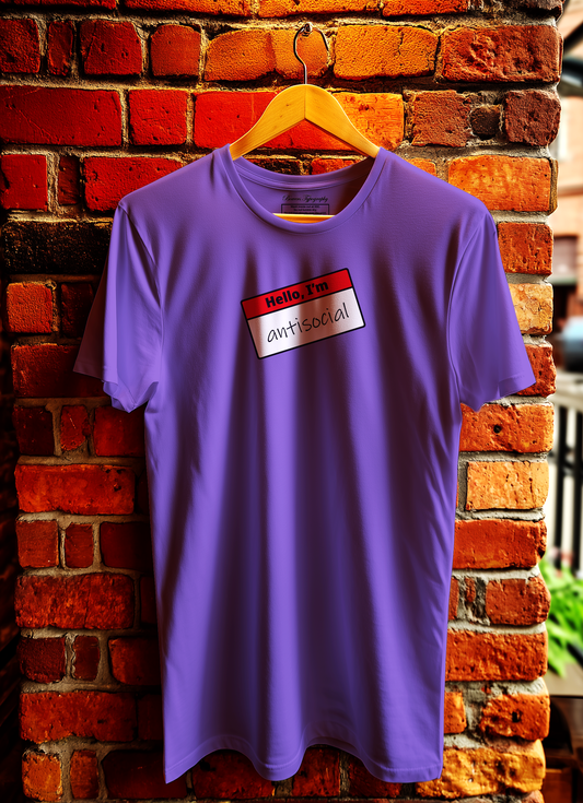 Hello I'm Antisocial T-Shirt Bowers Typography