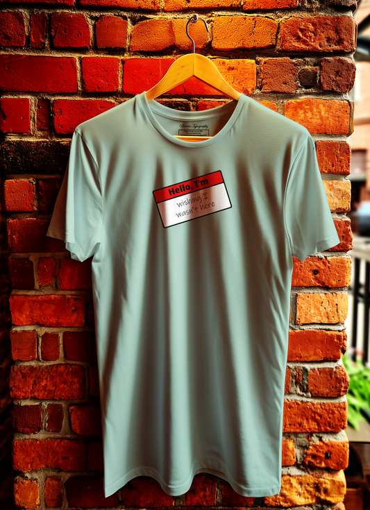 Hello I'm Wishing I Wasn't Here T-Shirt Bowers Typography