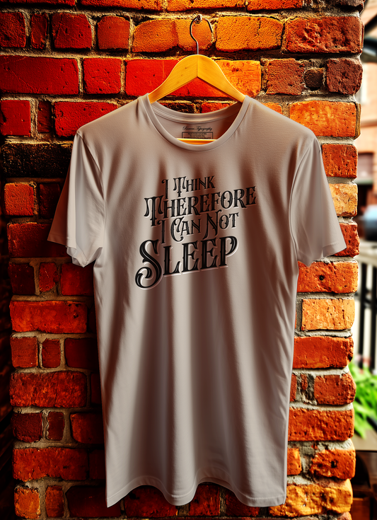 I Think Therefore I Can Not Sleep T-Shirt Bowers Typography