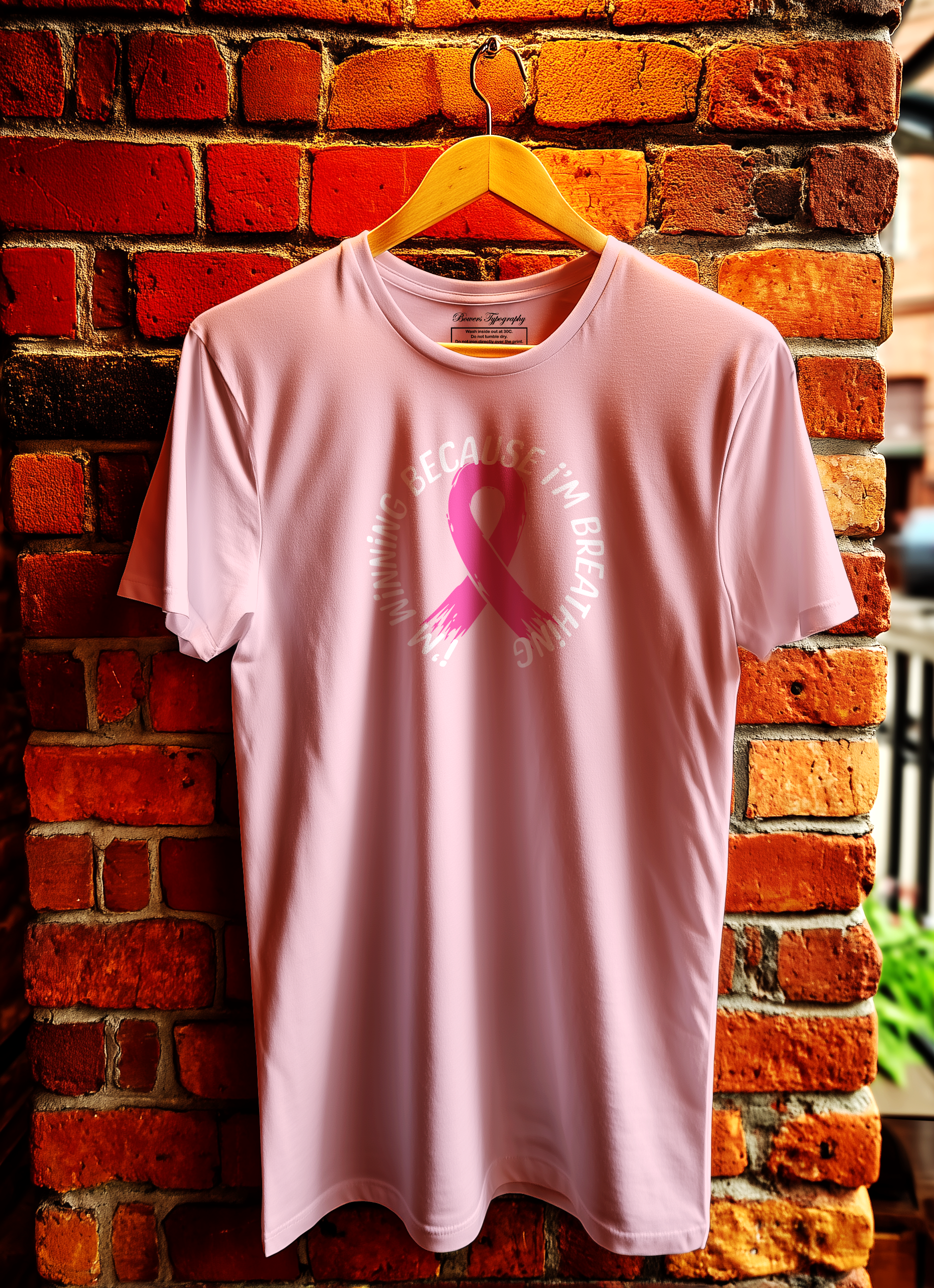 I'm Winning Because I'm Breathing Cancer T-Shirt Bowers Typography