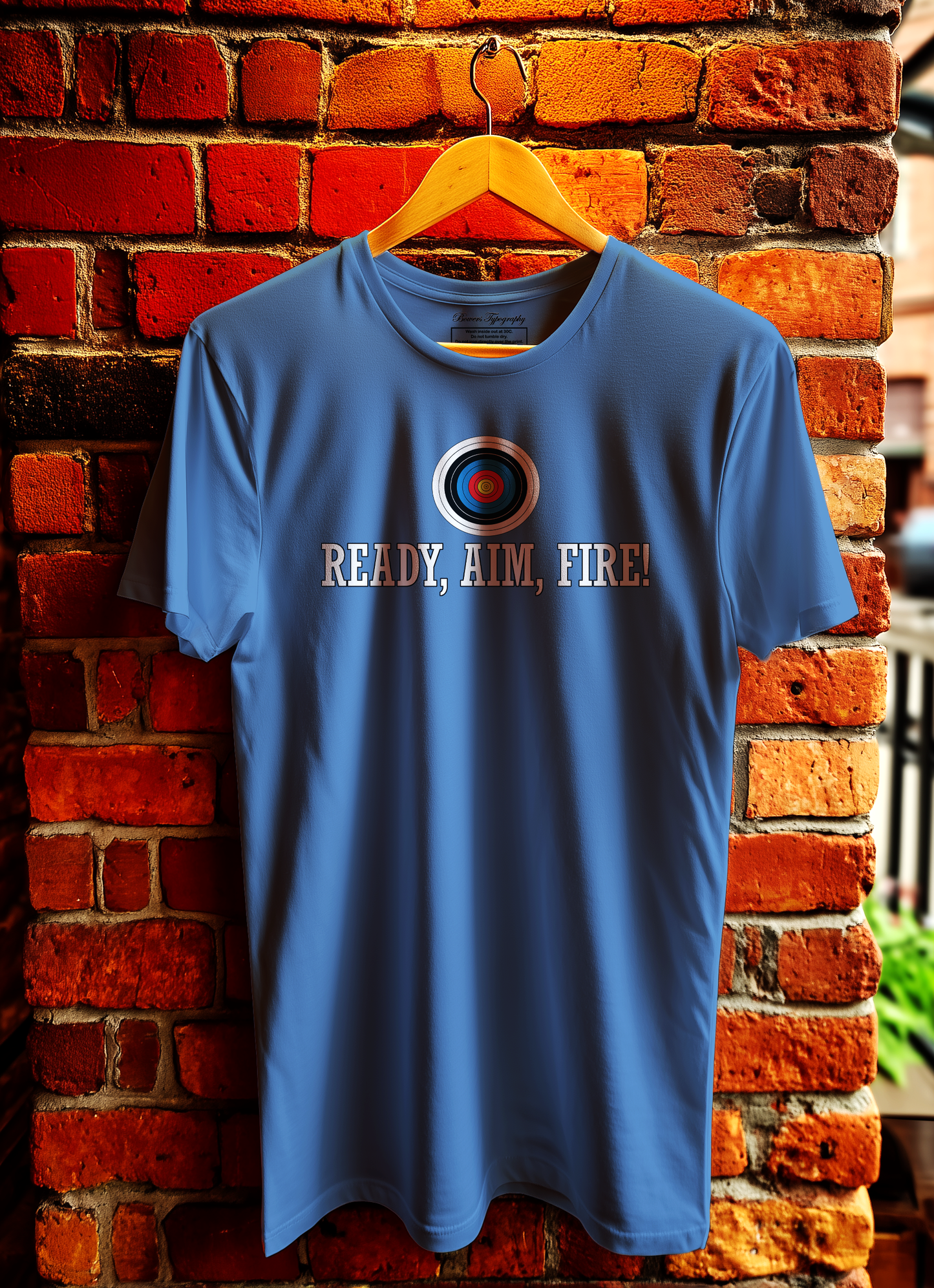Ready Aim Fire Archery Shooting Target T-Shirt Bowers Typography