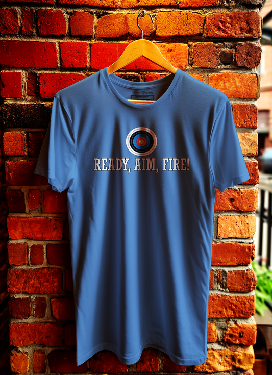 Ready Aim Fire Archery Shooting Target T-Shirt Bowers Typography