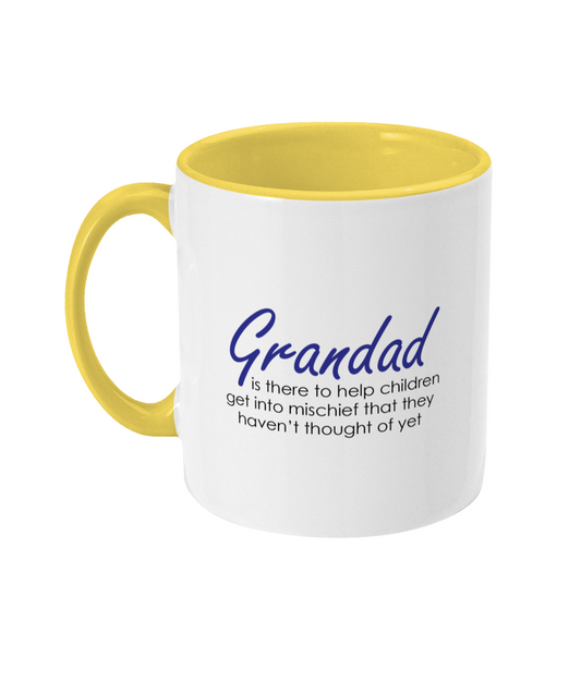 Grandad Is There To Help Children Mug Bowers Typography