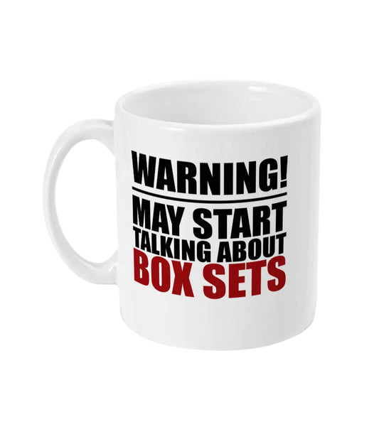 Warning May Start Talking About Box Sets Mug Bowers Typography