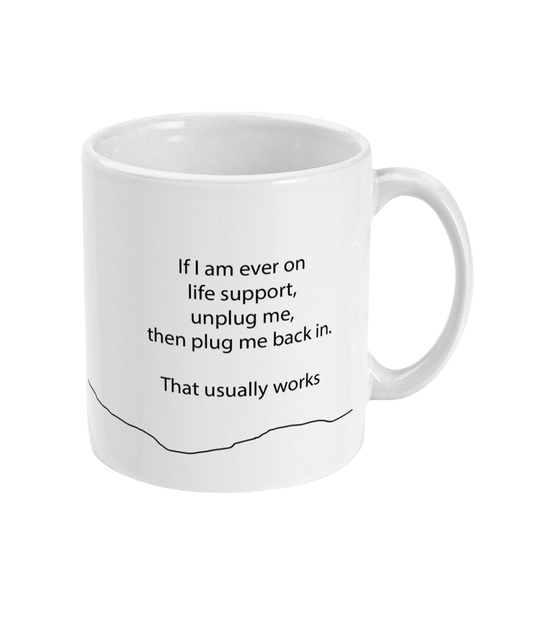 Life Support Mug Bowers Typography